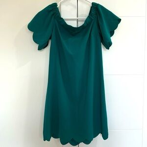 NWOT off the shoulder scalloped dress